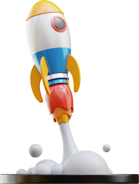 3D Education Object Rocket Launch