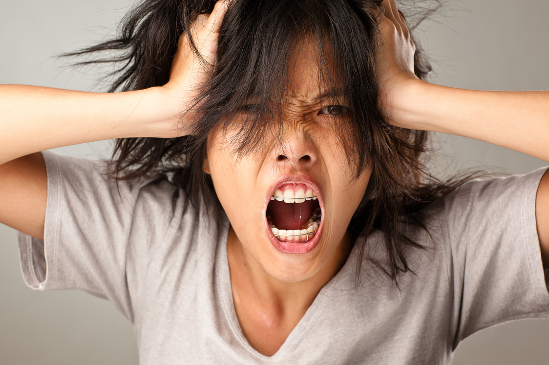 Woman Screaming in Anger